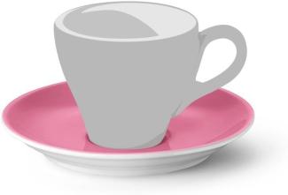 Espresso-Untertasse Classico Solid Color Pink Dibbern Espressotasse - Mikrowelle geeignet, Spülmaschinenfest