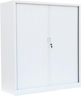 Querrollladenschrank Sideboard 120cm breit Stahl Büro Aktenschrank Rolladenschrank weiß (HxBxT) 1350 x 1200 x 460 mm / 555147