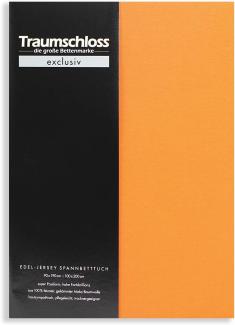 Traumschloss Exclusiv Edel-Jersey Spannbettlaken mandarine 90-100x200