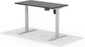 elektrisch höhenverstellbarer Schreibtisch ECO 120 x 60 cm - Gestell Grau, Platte Anthrazit