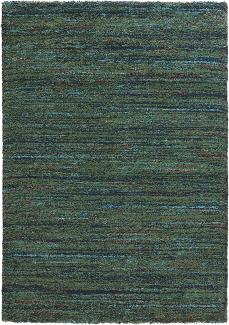 Hochflor Teppich Chic meliert grün 160x230 cm