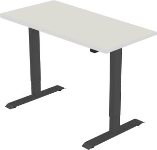 celexon elektrisch höhenverstellbarer Schreibtisch Economy eAdjust-71121 - schwarz, inkl. Tischplatte 125 x 75 cm