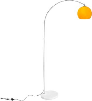 CCLIFE LED E27 Bogenlampe höhenverstellbar Marmorfuß weiß orange Stehlampe Stehleuchte Standleuchte Bogenleuchte Bogenstandleuchte, Farbe:Orange