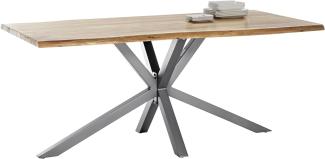 Tisch 220x100 Akazie Metall Holztisch Esstisch Speisetisch Küchentisch Esszimmer