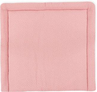 KraftKids Wickelauflage in Musselin rosa Punkte, Wickelunterlage 75x70 cm (BxT), Wickelkissen
