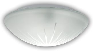LED-Deckenleuchte / Deckenschale rund, Schliffglas satiniert, Ø 30cm