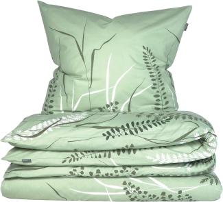 Schiesser Bettwäsche-Set Talisa in kuscheliger Feinbiber-Qualität aus reiner Baumwolle Grün