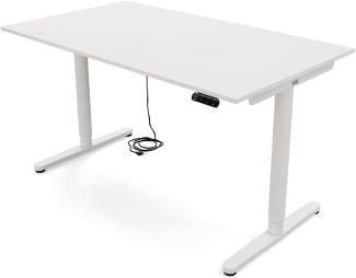 Yaasa Desk Essential Elektrisch Höhenverstellbarer Schreibtisch, 140 x 80 cm, Weiß