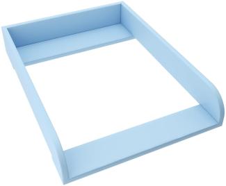 REGALIK Wickelaufsatz für Kullen IKEA 72cm x 50cm - Abnehmbar Wickeltischaufsatz für Kommode in Blau - Abgeschlossen mit ABS Material 2mm mit Abgerundeten Frontplatten