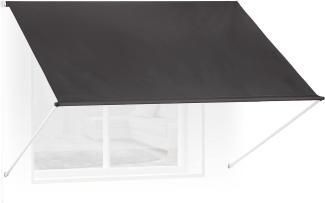 Fallarmmarkise HxB: 120x250 cm, Schattenspender Fenster, 50+ UV-Schutz, Seilzug, Polyester & Metall, anthrazit