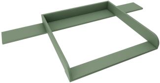 REGALIK Wickelaufsatz für Hemnes Kommode mit 8 Schubladen IKEA 78cm x 80cm - Abnehmbar Wickeltischaufsatz für Kommode in Grün - Abgeschlossen mit ABS Material 2mm mit Abgerundeten Frontplatten