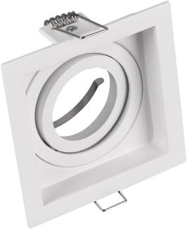 Eckiger LED Deckeneinbaustrahler Weiß matt, schwenkbar 9,2 x 9,2cm