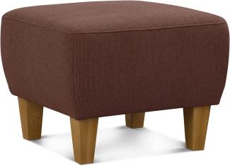 CAVADORE Hocker Ben / Moderner, vielseitiger Armlehnensessel / Passender Sessel separat erhältlich / 52 x 46 x 52 / Mehrfarbiger Strukturstoff, Silber