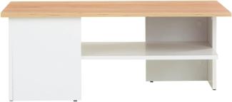 Wohnzimmertisch Couchtisch Holz Weiß Eiche Sofatisch Holztisch Natur Beistelltisch Modern