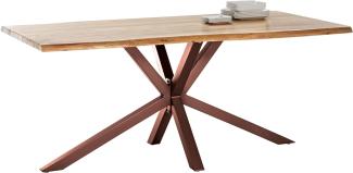 Tisch 200x100 Akazie Metall Holztisch Esstisch Speisetisch Küchentisch Esszimmer