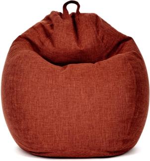Green Bean© Indoor Sitzsack "Home Linen" mit 200 Liter mit EPS-Perlen Füllung - Bodenkissen Liegekissen Sitzkissen Lounge Cherry Rot