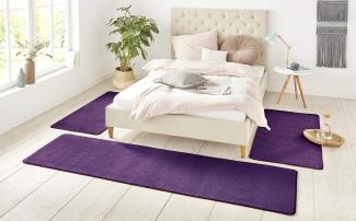Bettumrandung Nasty Floor | Bettvorleger 3er Set - violett - 70x140/70x140/70x240 cm