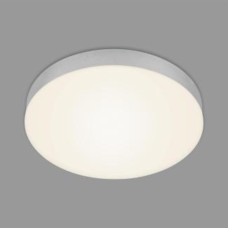 BRILONER - LED Deckenlampe rahmenlos, LED Deckenleuchte, LED Aufbauleuchte, warmweiße Farbtemperatur, Ø287 mm, silberfarbig