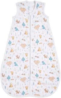 aden + anais™ Schlafsack, 1,0 TOG Wert, tragbare Decke für Babys, Bunte Muster für Mädchen & Jungen, Schlafsack für Neugeborene aus 100% Baumwoll-Musselin, 0-6 Monate, Winnie in The Woods
