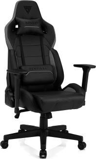SENSE7 Gaming Sentinel Bürostuhl Zocker Gamer Ergonomischer Stuhl Armlehne Einteiliger Stahlrahmen Einstellbarer Neigungswinkel Schwarz-Grau, 40-48 x 72x59