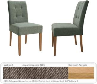 6x Stuhl Agnes 1 ohne Griff Varianten Polsterstuhl Massivholzstuhl Buche natur lackiert, Loco atmosphere