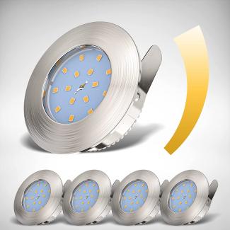 5x LED Einbaustrahler Badezimmer ultra-flach dimmbar IP44 Decken-Spot
