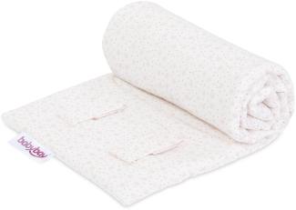 babybay Gitterschutz Organic Cotton für Verschlussgitter, weiß Glitzersterne rosé