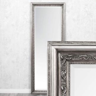 Wandspiegel ARGENTO 180x70cm Silber-Antik Spiegel Barock Holzrahmen Facette
