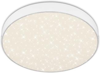 Briloner LED Deckenleuchte Flame Star weiß Ø 28,7 cm mit Sternenhimmel