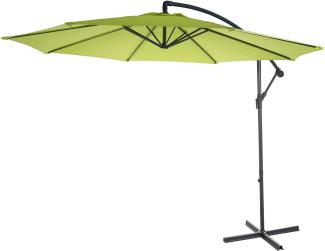 Ampelschirm Acerra, Sonnenschirm Sonnenschutz, Ø 3m neigbar, Polyester/Stahl 11kg ~ grün-lemon ohne Ständer