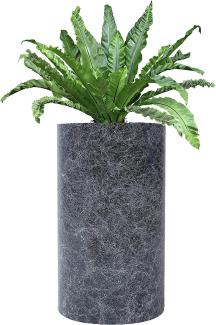 wuuhoo® Pflanzkübel Ivy in schwarzer Marmoroptik mit Pflanzeinsatz - wetterfeste Bodenvase, Blumenkübel wasserdicht & frostbeständig für Innen & Außen, Pflanzentopf - Höhe 60 cm