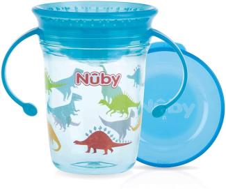 Nuby 360° Wonder Becher mit Griff 240 ml Aqua Blau
