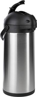 ONVAYA® Airpot Pumpkanne | 5 Liter | Isolierkanne | Thermoskanne | Getränkespender | Edelstahl mattiert | Kaffeekanne | Doppelwandig