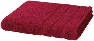 Handtuch Baumwolle Plain Design - Farbe: rot, Größe: 50x100 cm