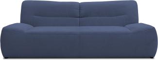 DOMO Collection Boho Sofa, 3 Sitzer im Boho-Style, 3er Sofa, Couch, Bigsofa in dunkelblau