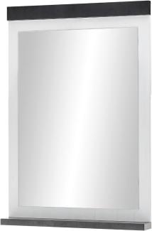 Badezimmer Spiegel Stove in weiß Pinie und anthrazit Landhaus 56 cm