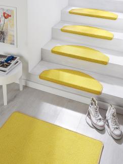 Kurzflor Stufenmatten Treppenteppich Uni Fancy - 23x65x0,7cm