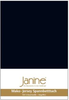 Janine Spannbetttuch 5007 Mako Jersey 180/200 bis 200/200 cm schwarz Fb. 98