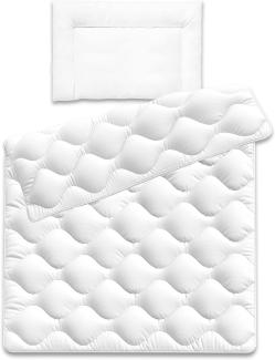 Siebenschläfer Baby Bettdecke und Kissen im Set - Kinderdecke 100 x 135 mit Kopfkissen 40x60cm