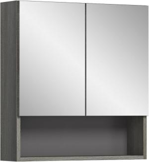 Badezimmer Spiegelschrank Silver in Rauchsilber grau 60 cm