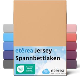etérea Comfort Jersey Spannbettlaken Sand 90x200 cm - 100x200 cm