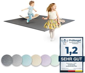 Ehrenkind® Krabbelmatte PRO | Extra dick und soft | Made in Germany | Oeko-Tex 100 | Größe 180x240cm GRAU