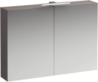 LAUFEN BASE Spiegelschrank 1000 mm, 2 Türen, LED- Licht Element, Farbe: Ulme hell - H4028521102621