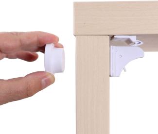 KIDIMAX® Magnetisches Schrankschloss, unsichtbare Kindersicherung für Schrank und Schubladen, ohne Bohren und Schrauben, Sicherung, Türschloss - 5 Schlösser + 1 Schlüssel