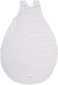Geuther 4125 Babyschlafsack 74-80 Ganzjahresschlafsack aus 100% Bio-Baumwolle weicher Kinderschlafsack größenverstellbare & Pflegeleichte Baby Erstausstattung Sprinkled Grey