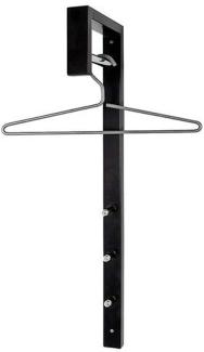 HAKU 89545 Möbel Wandgarderobe - Stahlrohr schwarz lackiert 3 Haken Höhe 70 cm