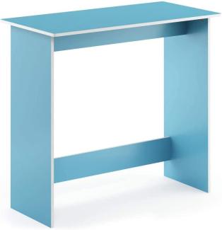 Furinno Simplistic Schreibtisch, Computertisch, PC-Tisch, Bürotisch, Holz, Hellblau / Weiß, 39. 4 x 80 x 75. 7 cm