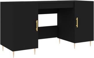 Schreibtisch Schwarz 140x50x75 cm Holzwerkstoff