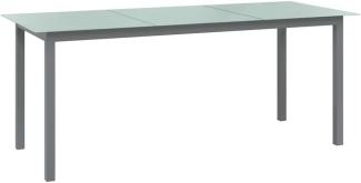 Gartentisch aus Aluminium 190 x 74 x 90 cm Hellgrau