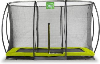 EXIT Trampolin Silhouette Ground Rechteckig + Sicherheitsnetz 214 x 305 cm grün